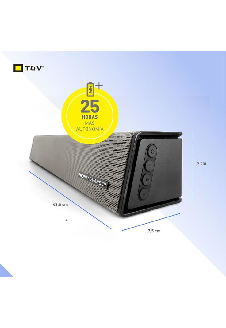 Barra De Sonido Portatil Inalambrico Tws Bateria Smart TV PC-1