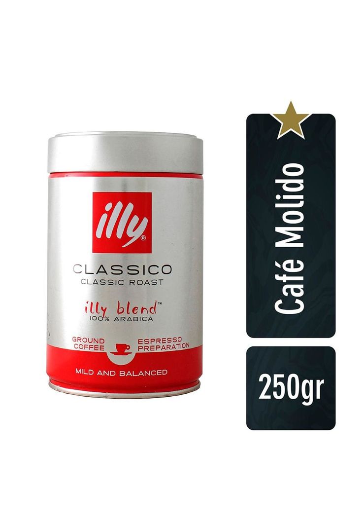 CAFE ILLY Molido Tostado Clásico Lata 250 GR-0