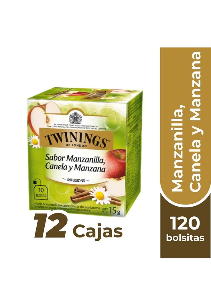 Twinings Té Manzana / Canela / Manzanilla x120 Bolsitas-0
