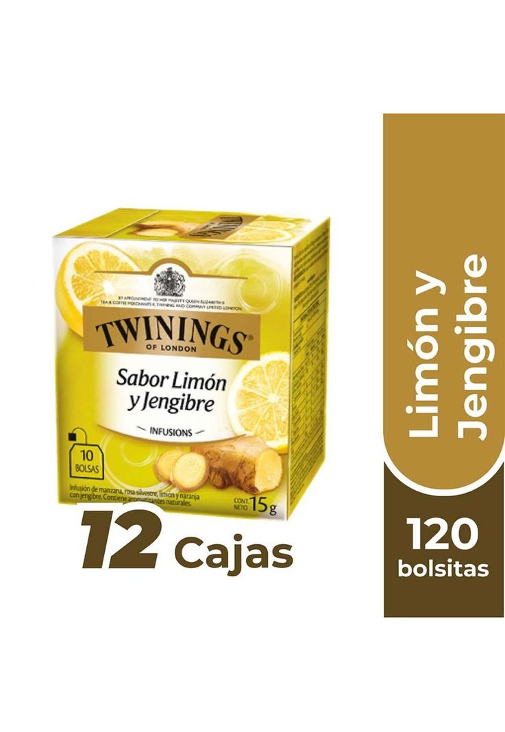 Twinings Té Limón y Jengibre x120 Bolsitas-0