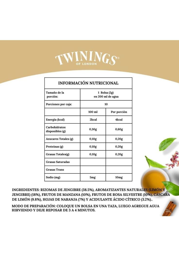 Twinings Té Limón y Jengibre x120 Bolsitas-1