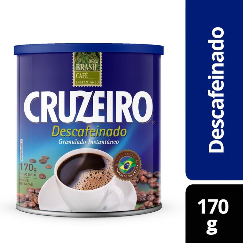 Café Cruzeiro Instantáneo  Descafeinado Lata 170 gr-0