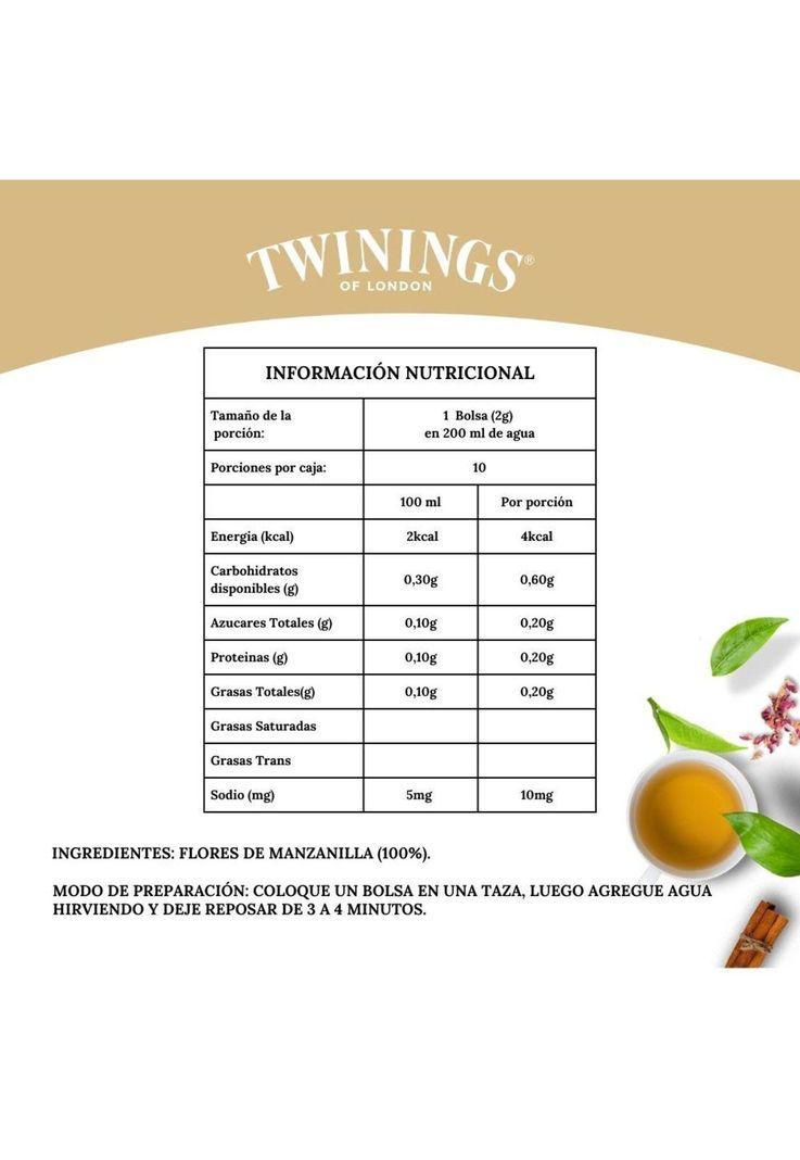 Twinings Té Manzanilla x120 Bolsitas-1