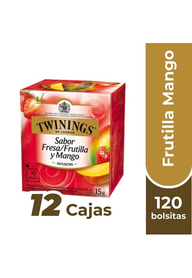 Twinings Té Frutilla / Mango x120 Bolsitas-0