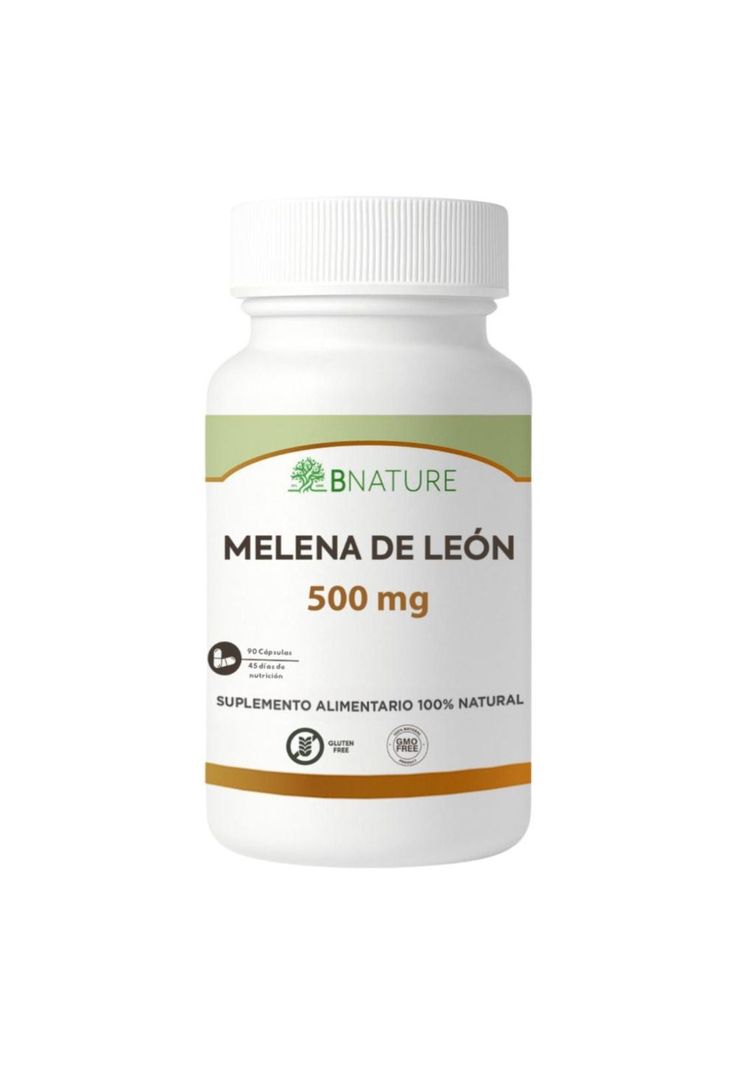 Melena de Leon 500mg | Suplemento Fungi 90 caps B NATURE