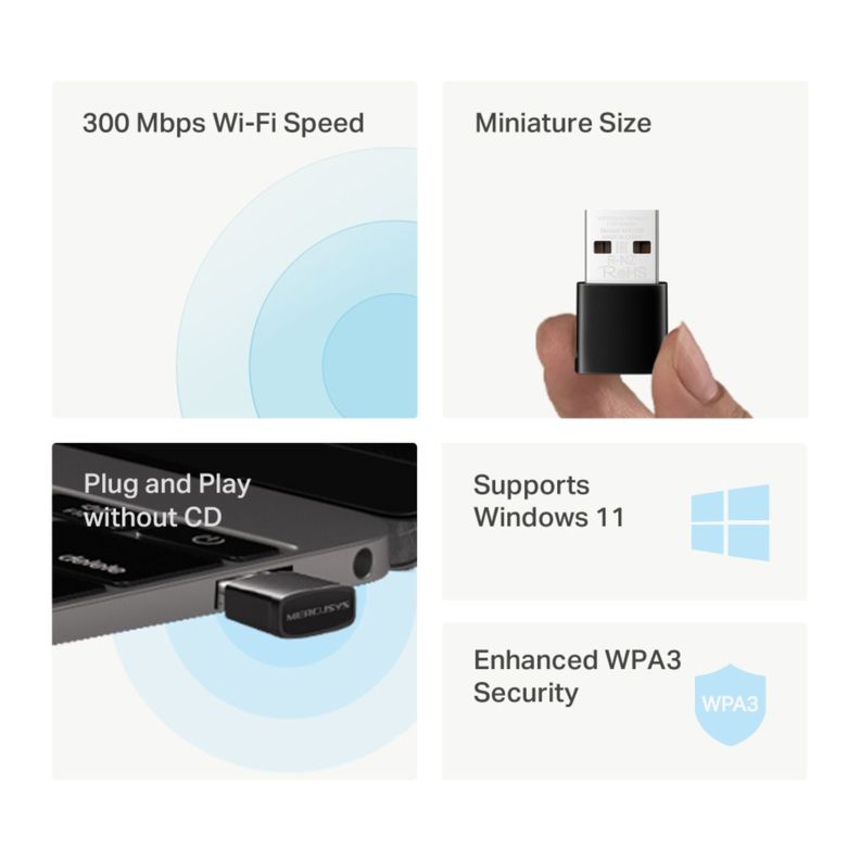 Adaptador USB Wifi Nano N300 MA12N-4