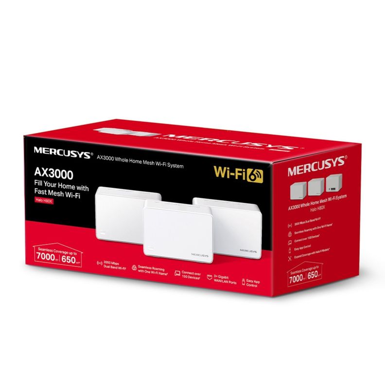 Router Repetidor Sistema WiFi 6 Mesh Halo H80x Pack de 3-6