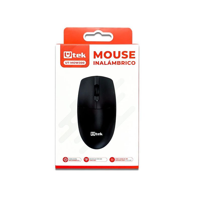 Mouse Inalámbrico 2,4Ghz Silencioso Utek UT- MOW300-4