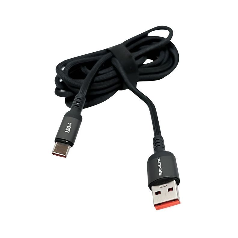 Cable USB A a USB C Carga Rápida 120W 2Mts Resistente y Antinudo-0