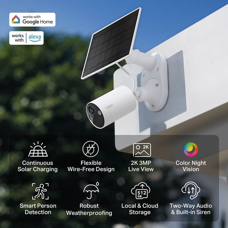 Kit de Cámara de Seguridad Wi-Fi con Panel Solar Tapo C410 Kit-3
