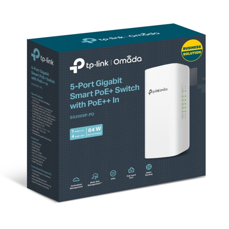 Switch 5 Puertos PoE++ para Exterior Omada Smart Gigabit-6