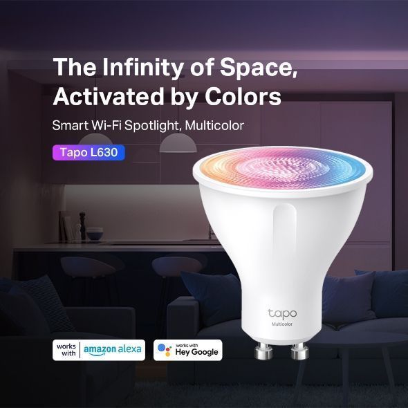 Foco Ampolleta WIFI Inteligente Multicolor GU10 Tapo L630-3