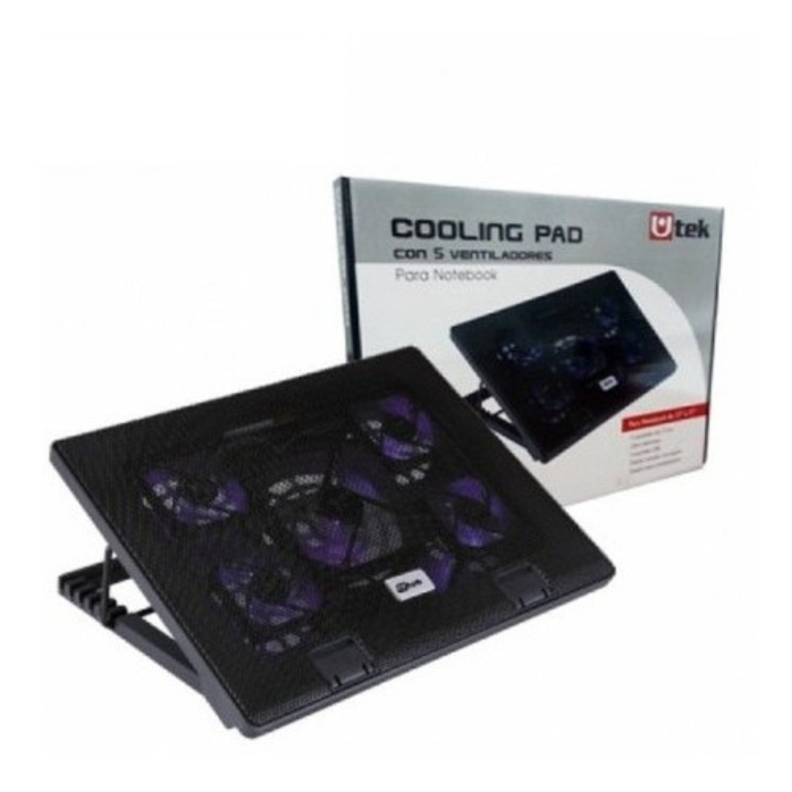 Base / Soporte / Cooler Para Notebook 12 -17  / 5 Ventilador-1