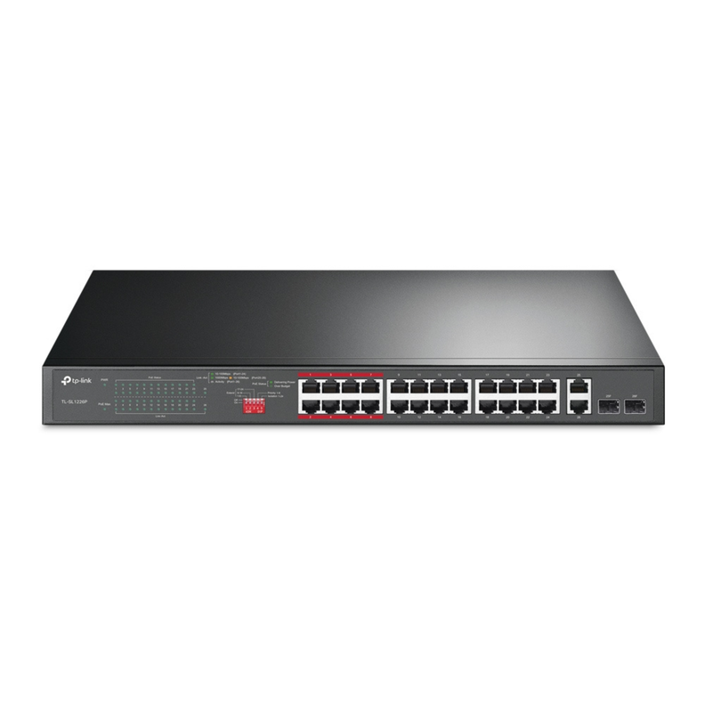 Switch 24 puertos PoE+ a 10/100 Mbps + 2 Gigabit SFP SL1226P-0