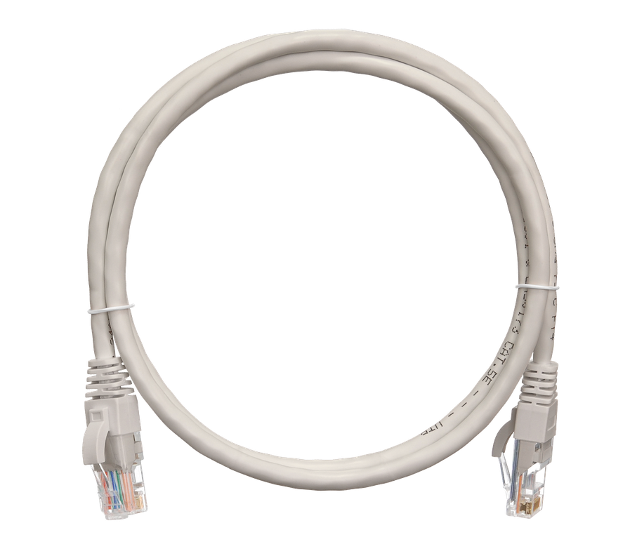 Cable De Red Patch Cord Certificado Cat5e 2 Mts Gris-0