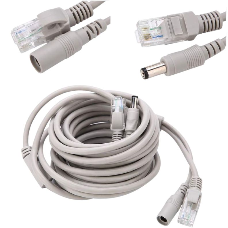 Cable de Red + DC 15M Para camaras de seguridad CCTV NVR-2