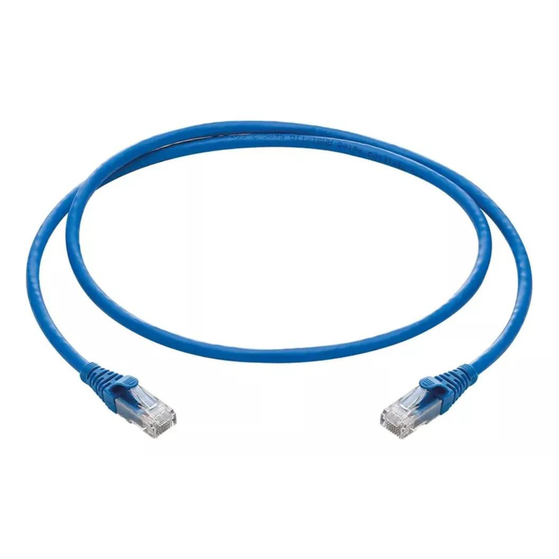 Cable De Red Patch Cord Certificado Cat6 2 Mts Azul-6