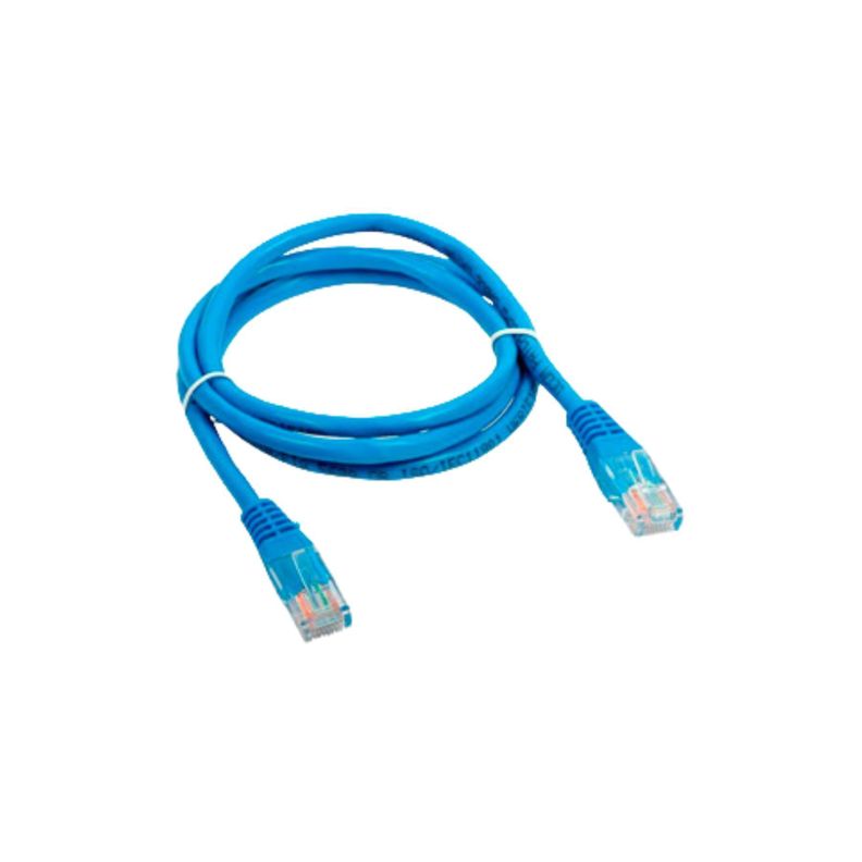 Cable De Red Patch Cord Certificado Cat5e 1 Mts Azul-0