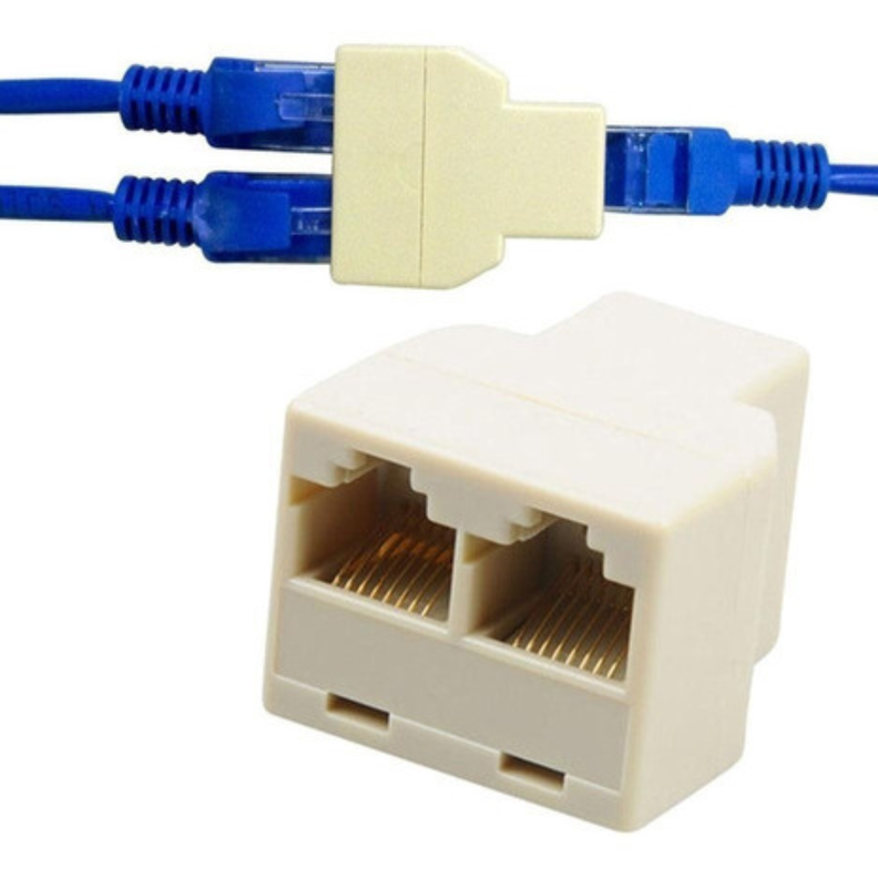Adaptador Rj45 Uno A Dos 1x2 / Switch De Red-1