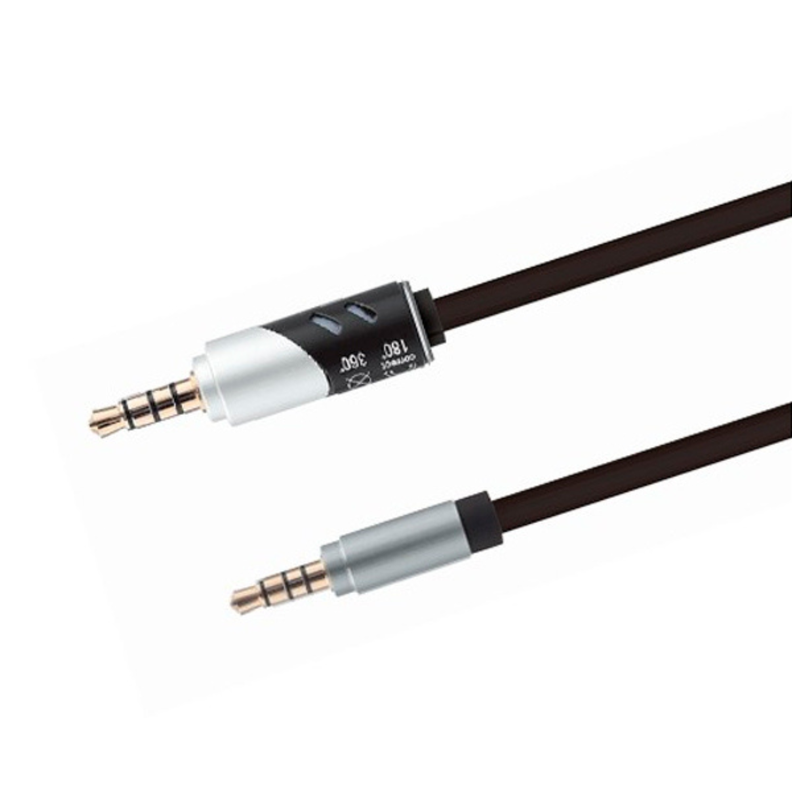 Cable de Audio Auxiliar Macho a Macho con Rotación 1.5Mts-4
