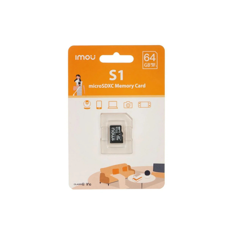 Tarjeta de Memoria MicroSD XC 64GB Imou Clase 10 ST2-64-S1-1