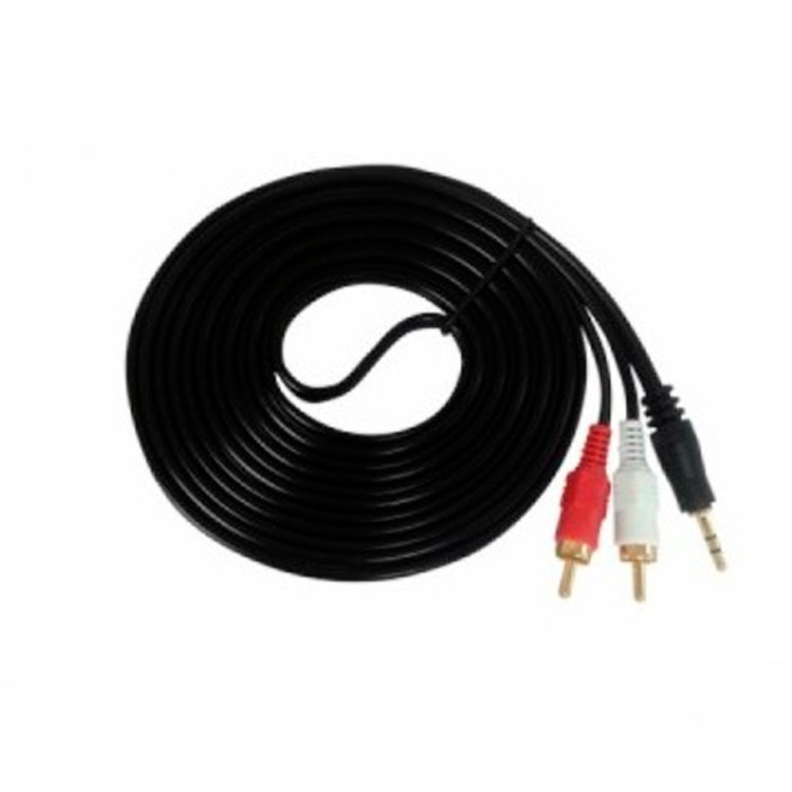 Cable de Audio Plug 3.5mm a 2 RCA 3 Metros-0