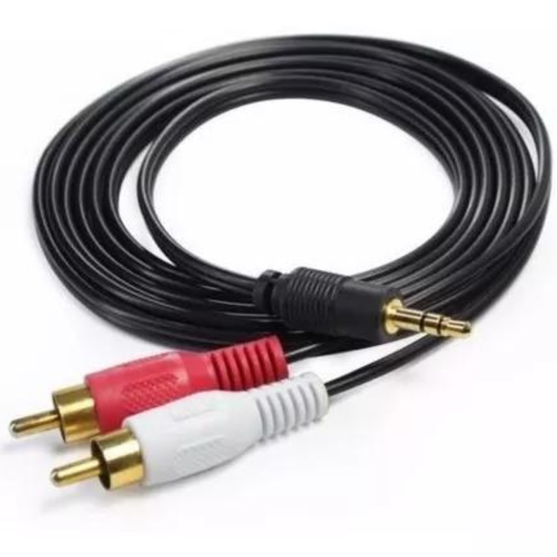 Cable de Audio Plug 3.5mm a 2 RCA 3 Metros-1