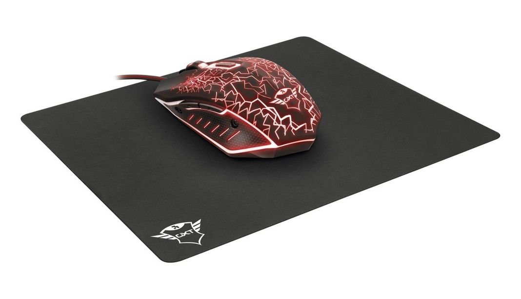 Mouse gamer Trust GXT 783 Izza negro + Mouse Pad-0
