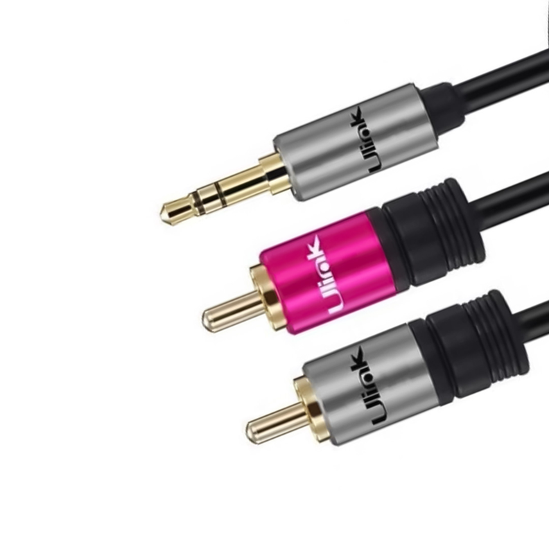 Cable De Audio 3,5mm a 2 RCA De 1,8 Mts De Alta Fidelidad-2