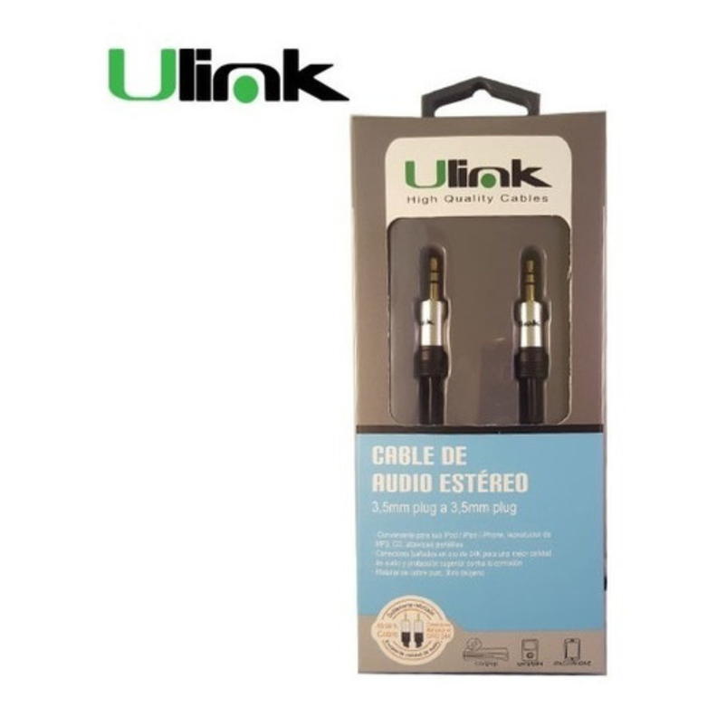 Cable De Audio Auxiliar De 1,8 Mts Alta Fidelidad -2