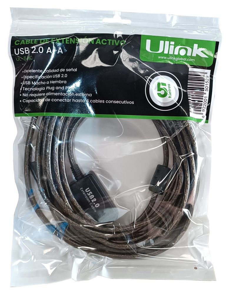 Cable Extensión USB Activo 2.0 A-a 5 Metros Alta Calidad-2