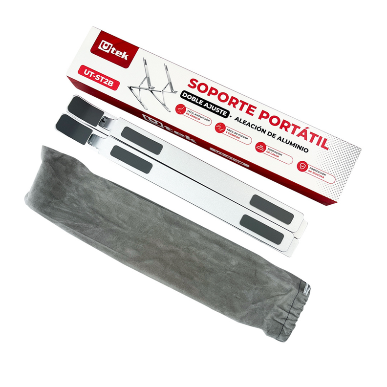Soporte para Notebook Portátil de Aluminio Doble Regulación UT-ST2B-4