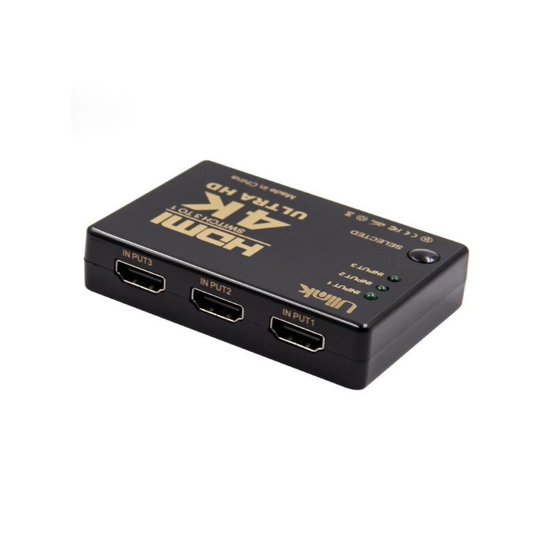 Switch de video HDMI 4K de 3 puertos UL-VS4K3-1