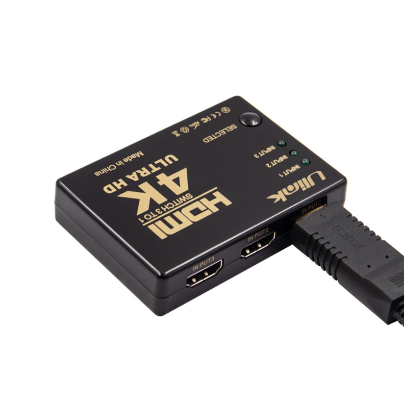 Switch de video HDMI 4K de 3 puertos UL-VS4K3-2