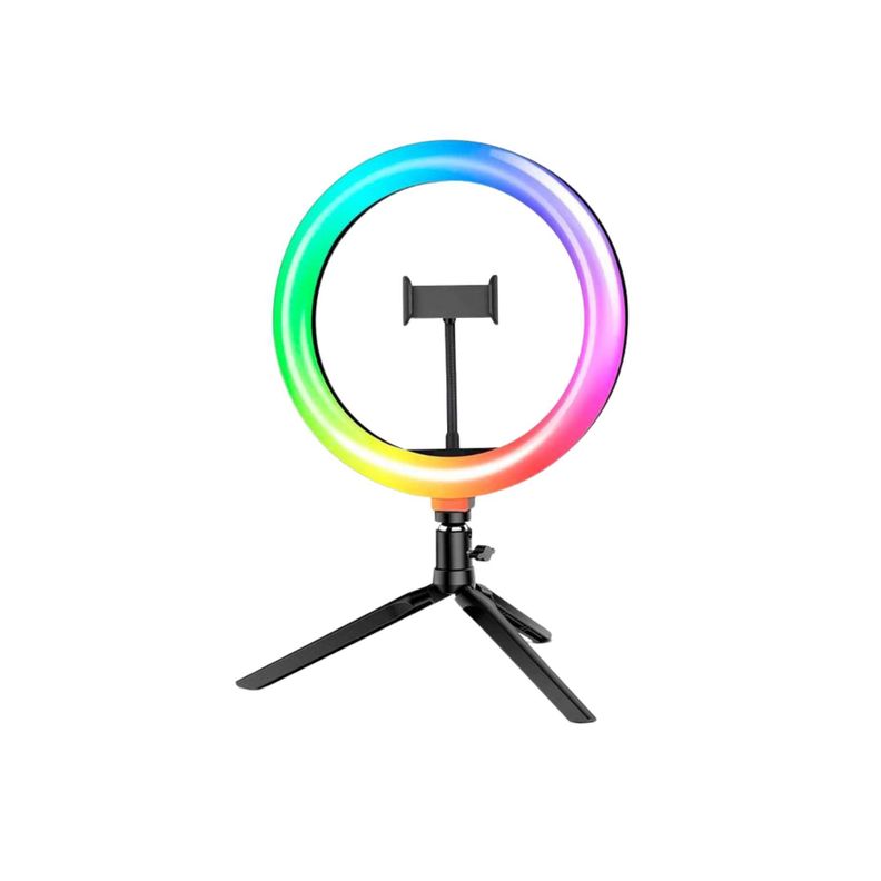 Aro De Luz De 8" Con Luz Rgb Y Control-1