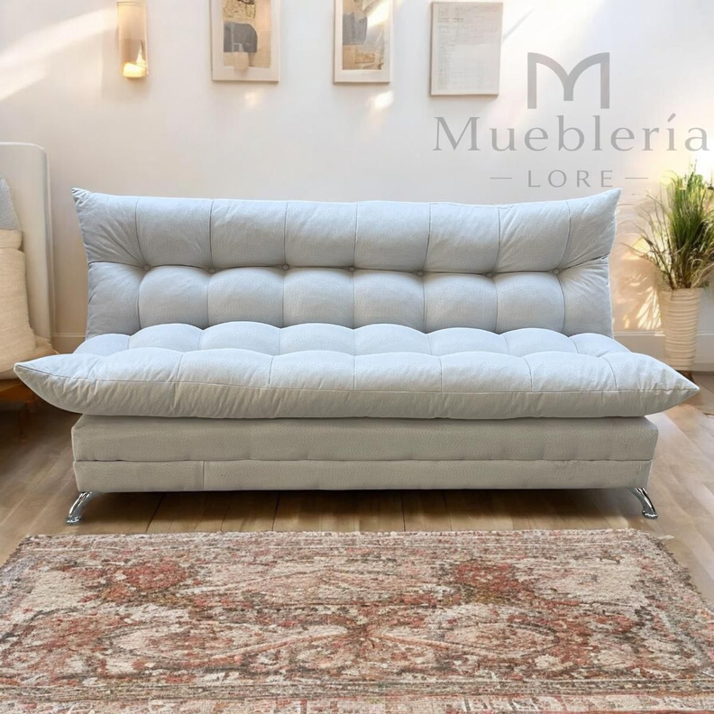 SOFA FUTON GLOBO 3 CUERPOS EN NEGRO LINO-3
