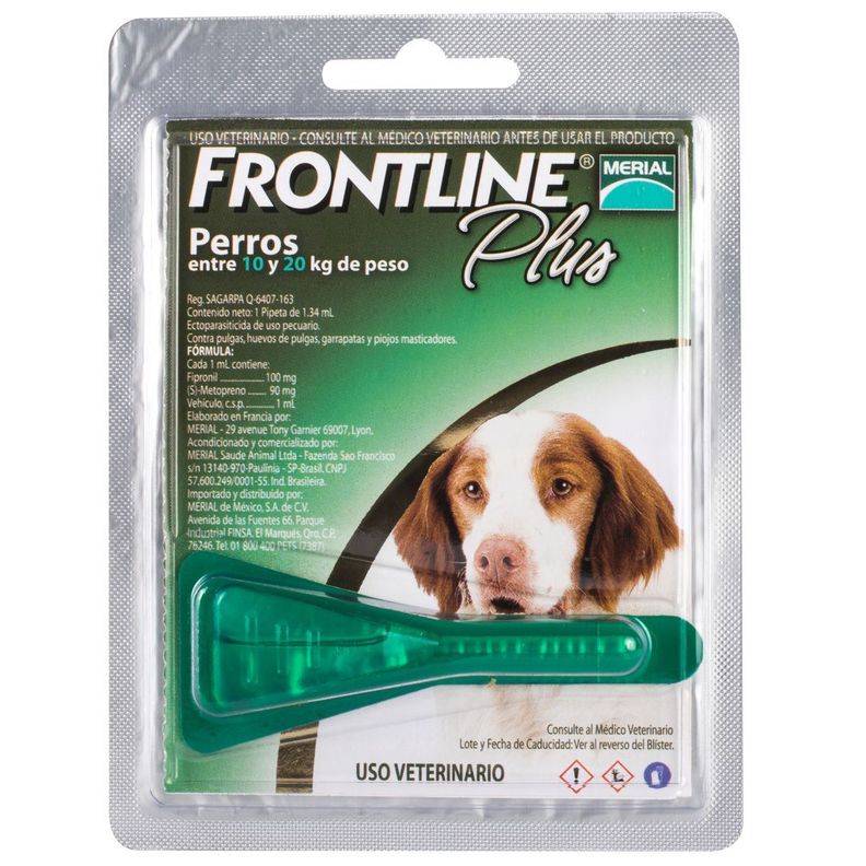 Frontline Plus Pipeta Perro De 10 A 20 Kg PulgasY Garrapata-0