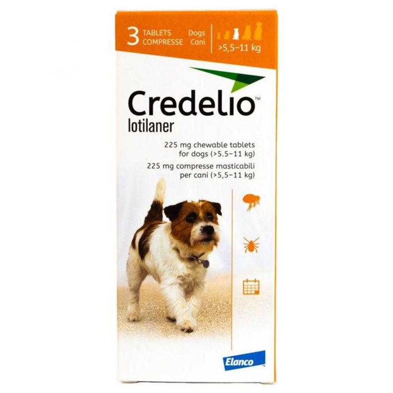 Credelio Antipulgas Y Garrapatas Perro 5.5-11 Kg x 3 comprimidos-1