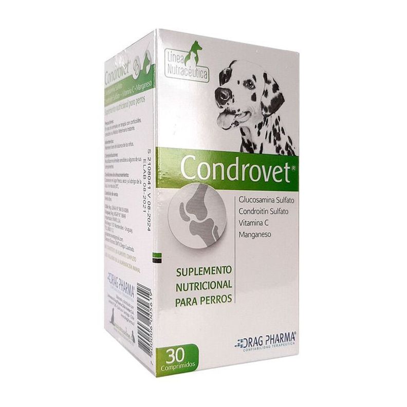 CONDROVET SUPLEMENTO NUTRICIONAL PARA PERROS 30 COMPRIMIDOS-0
