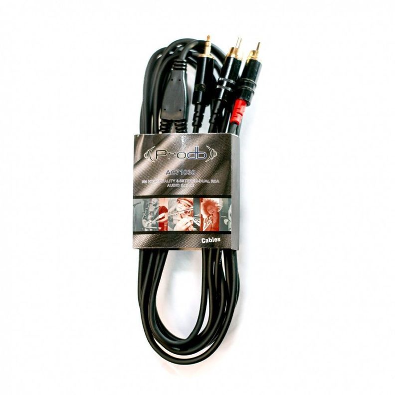 Cable Mini-plug A 2 RCA Prodb 1,5 metros-0