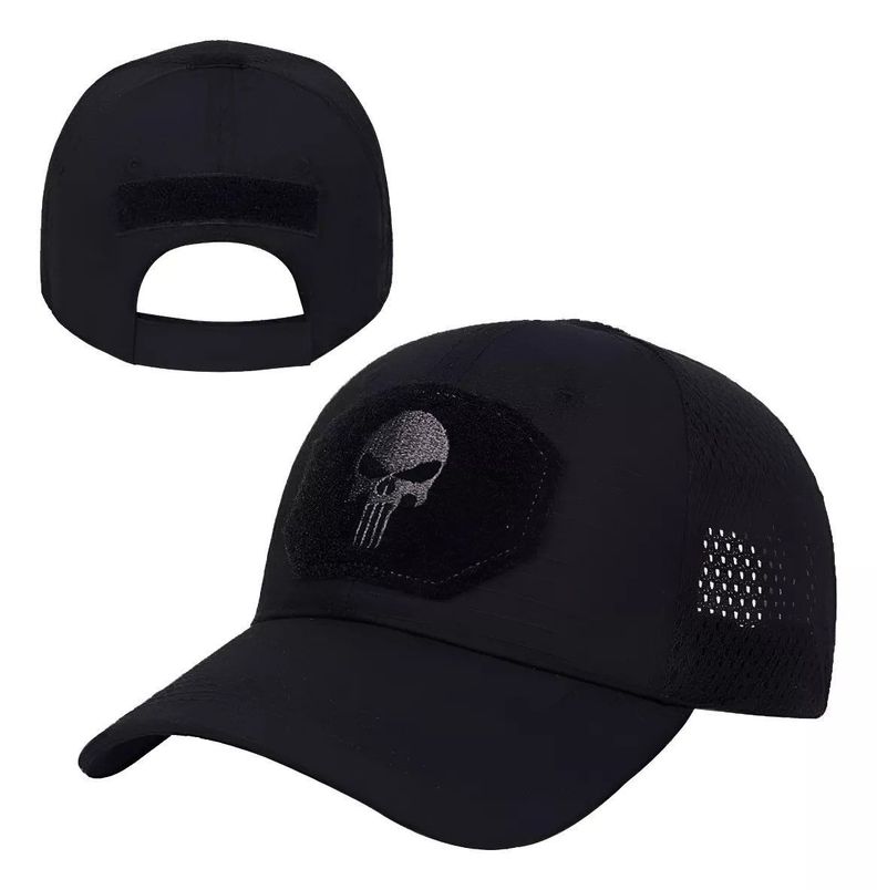 Gorro Jockey Logo Calavera Táctica Airsof-1