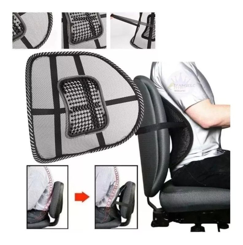 Respaldo Auto Silla Oficina Postura Respaldo Lumbar-1