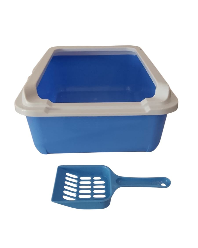 Arenero Bandeja Sanitaria Para Gatos Con Borde y Pala-1