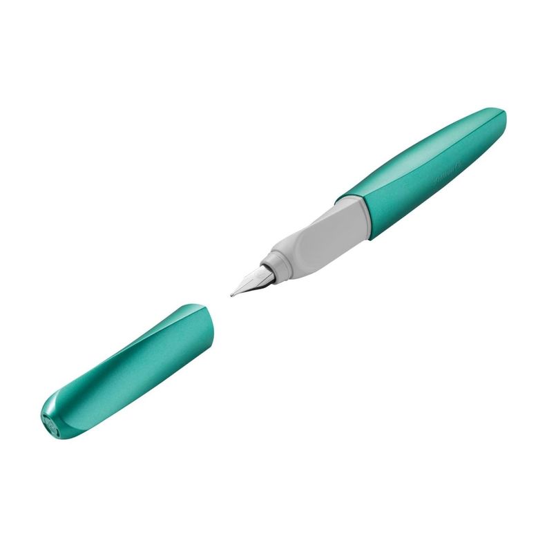 Lapicera Pluma Estilográfica Pelikan Twist Verde Metalizado-1