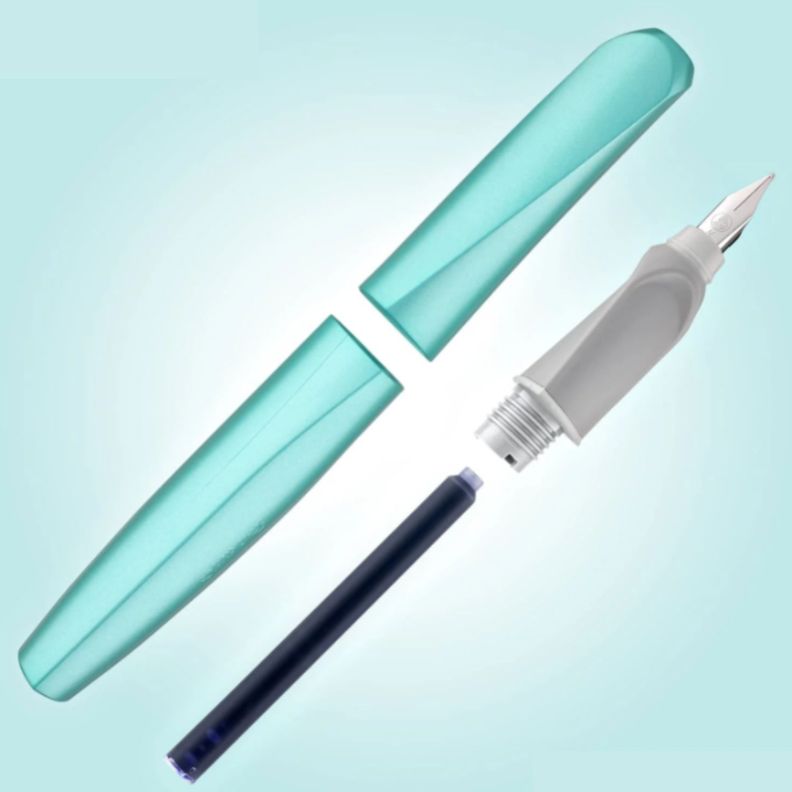 Lapicera Pluma Estilográfica Pelikan Twist Verde Metalizado-2