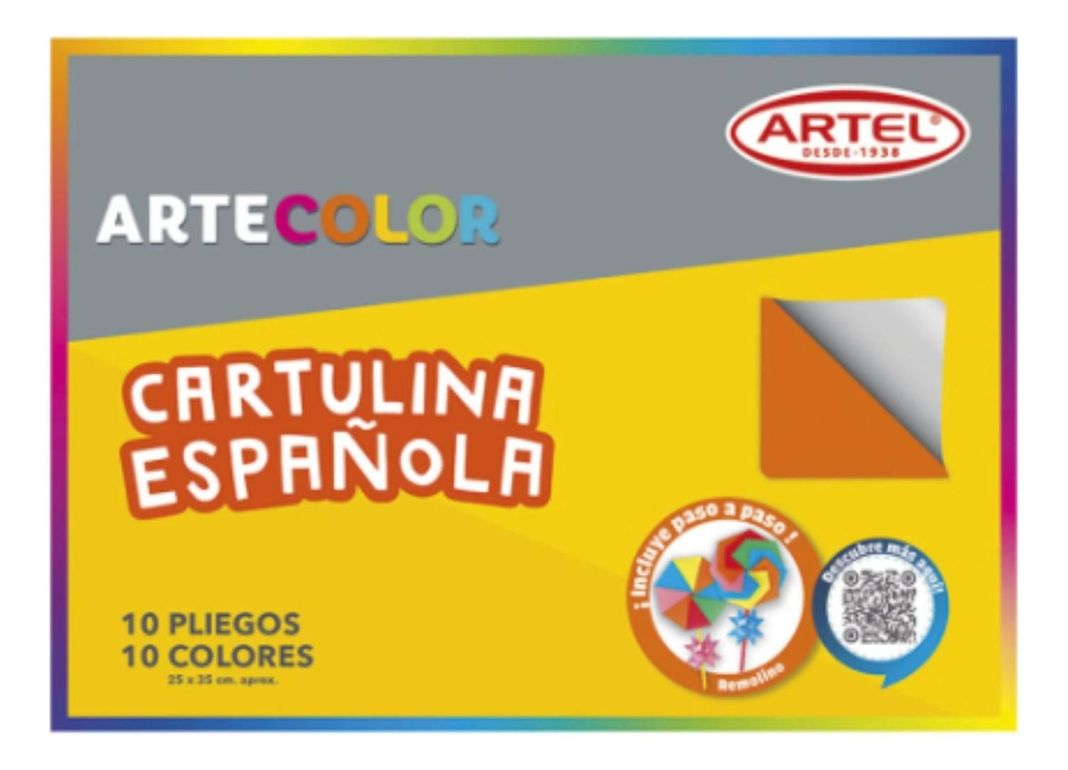 Estuche, Carpeta Artecolor Cartulina Española 10 Hojas Artel-0
