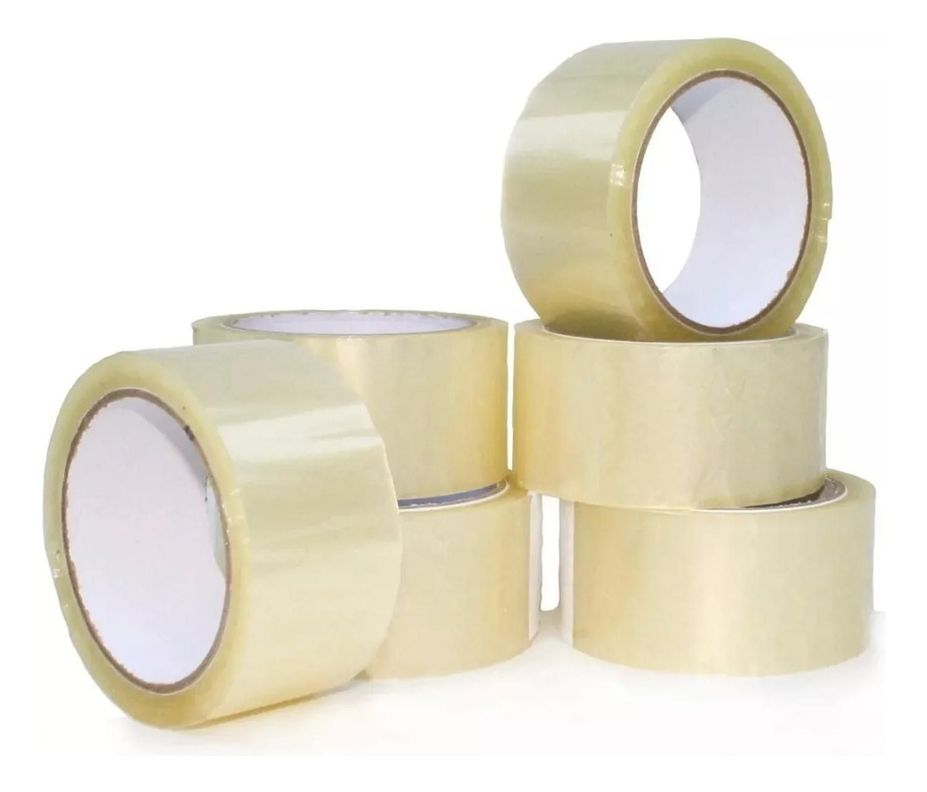 Pack 6 Rollos Cinta Embalaje 44mm X 100 Metros Transparente-1