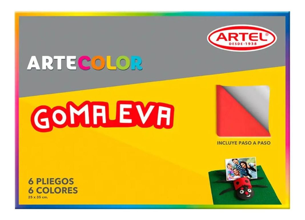 Estuche, Carpeta Artecolor Goma Eva 6 Pliegos. Artel-0