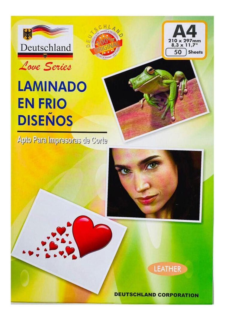 Laminado En Frio Efecto Cuero Deutschland 50 Unid A4 Leather-2
