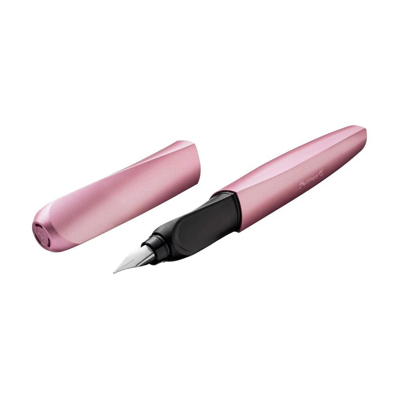 Lapicera Pluma Estilográfica Pelikan Twist Rosado Metalizado-1